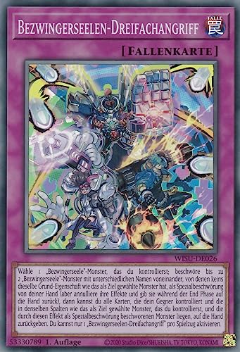WISU-DE026 - Bezwingerseelen-Dreifachangriff - Super Rare - 1. Auflage - Deutsch - Wild Survivors - mit LMS Trading Fieldcenter-Karte Yugioh von LMS Trading