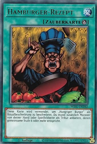 WISU-DE042 - Hamburger-Rezept - Rare - 1. Auflage - Deutsch - Wild Survivors - mit LMS Trading Fieldcenter-Karte Yugioh von LMS Trading