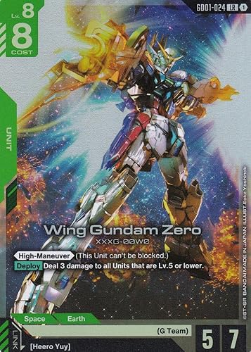 Wing Gundam Zero XXXG-00W0 - GD01-024 - Legend Rare - Newtype Rising - Gundam TCG - Einzelkarte - Offiziell - Anime - mit LMS-Trading Karte von LMS Trading