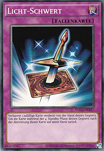 YGLD-DEB37 - Licht-Schwert - Common - Reprint - Deutsch - Yugi's Legendary Decks - mit LMS Trading Fieldcenter-Karte Yugioh von LMS Trading