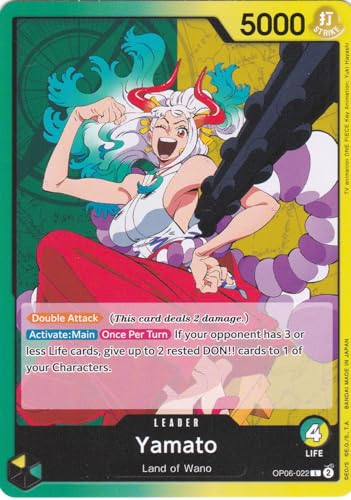 Yamato (OP06-022) (V.1) - Leader - Wings of The Captain - One Piece Card Game - Einzelkarte - mit LMS Trading Grußkarte von LMS Trading