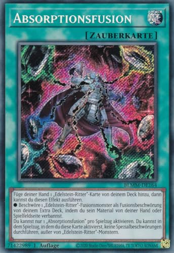 Yu-Gi-Oh! – Absorptionsfusion – Secret Rare – BLMM-DE164 – 1. Auflage – Deutsch – Battles of Legend: Monster Mayhem - mit LMS Trading Fieldcenter-Karte Yugioh von LMS Trading