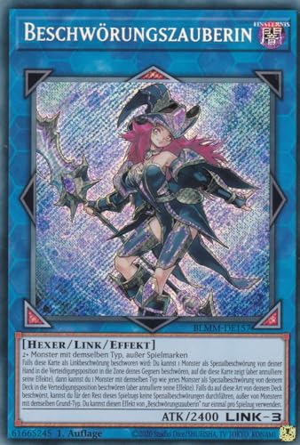 Yu-Gi-Oh! – Beschwörungszauberin – Secret Rare – BLMM-DE157 – 1. Auflage – Deutsch – Battles of Legend: Monster Mayhem - mit LMS Trading Fieldcenter-Karte Yugioh von LMS Trading