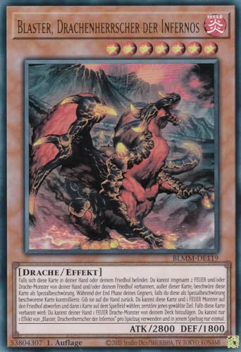 Yu-Gi-Oh! – Blaster, Drachenherrscher der Infernos – Ultra Rare – BLMM-DE119 – 1. Auflage – Deutsch – Battles of Legend: Monster Mayhem - mit LMS Trading Fieldcenter-Karte Yugioh Yu-Gi-Oh! – Blaster, Drachenherrscher der Infernos – Ultra Rare – BLMM-DE119 – 1. Auflage – Deutsch – Battles of Legend: Monster Mayhem - mit LMS Trading Fieldcenter-Karte Yugioh von LMS Trading