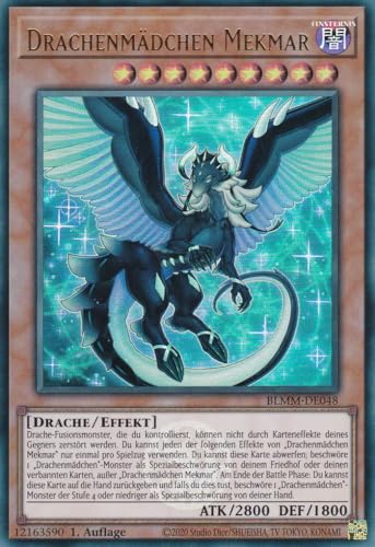 Yu-Gi-Oh! – Drachenmädchen Mekmar – Ultra Rare – BLMM-DE048 – 1. Auflage – Deutsch – Battles of Legend: Monster Mayhem - mit LMS Trading Fieldcenter-Karte Yugioh von LMS Trading