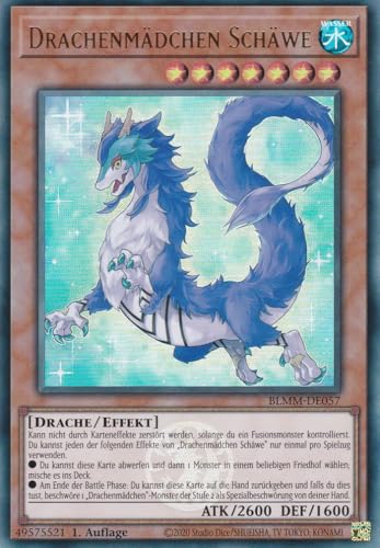 Yu-Gi-Oh! – Drachenmädchen Schäwe – Ultra Rare – BLMM-DE057 – 1. Auflage – Deutsch – Battles of Legend: Monster Mayhem - mit LMS Trading Fieldcenter-Karte Yugioh von LMS Trading