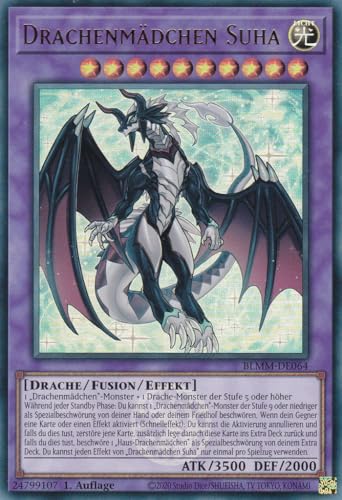 Yu-Gi-Oh! – Drachenmädchen Suha – Ultra Rare – BLMM-DE064 – 1. Auflage – Deutsch – Battles of Legend: Monster Mayhem - mit LMS Trading Fieldcenter-Karte Yugioh von LMS Trading