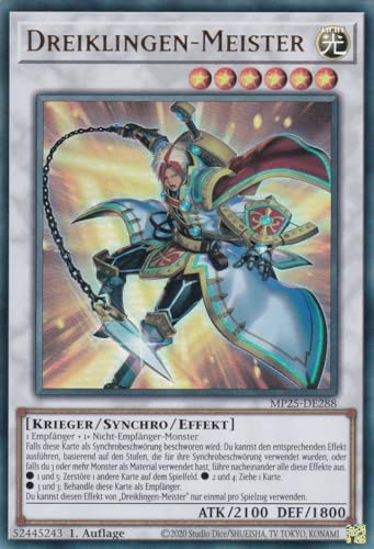 Yu-Gi-Oh! - Dreiklingen-Meister – MP25-DE288 – Ultra Rare – 1. Auflage – Deutsch – 2025 Mega-Pack Tin - mit LMS Trading Fieldcenter-Karte von LMS Trading