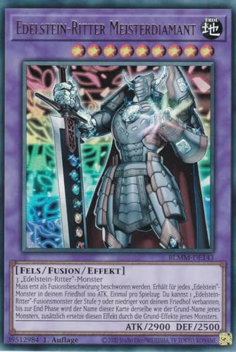 Yu-Gi-Oh! – Edelstein-Ritter Meisterdiamant – Ultra Rare – BLMM-DE143 – 1. Auflage – Deutsch – Battles of Legend: Monster Mayhem - mit LMS Trading Fieldcenter-Karte Yugioh von LMS Trading
