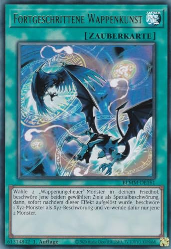 Yu-Gi-Oh! – Fortgeschrittene Wappenkunst – Ultra Rare – BLMM-DE161 – 1. Auflage – Deutsch – Battles of Legend: Monster Mayhem - mit LMS Trading Fieldcenter-Karte Yugioh von LMS Trading
