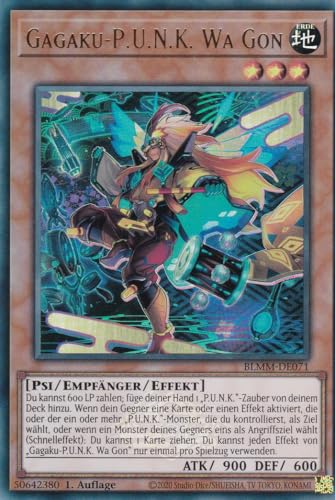 Yu-Gi-Oh! – Gagaku-P.U.N.K. Wa Gon – Ultra Rare – BLMM-DE071 – 1. Auflage – Deutsch – Battles of Legend: Monster Mayhem - mit LMS Trading Fieldcenter-Karte Yugioh von LMS Trading