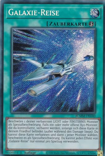 Yu-Gi-Oh! – Galaxie Reise – Secret Rare – BLMM-DE040 – 1. Auflage – Deutsch – Battles of Legend: Monster Mayhem - mit LMS Trading Fieldcenter-Karte Yugioh von LMS Trading