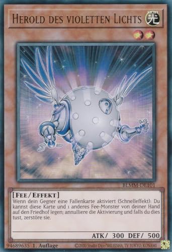 Yu-Gi-Oh! – Herold des violetten Lichts – Ultra Rare – BLMM-DE101 – 1. Auflage – Deutsch – Battles of Legend: Monster Mayhem - mit LMS Trading Fieldcenter-Karte Yugioh Yu-Gi-Oh! – Herold des violetten Lichts – Ultra Rare – BLMM-DE101 – 1. Auflage – Deutsch – Battles of Legend: Monster Mayhem - mit LMS Trading Fieldcenter-Karte Yugioh von LMS Trading