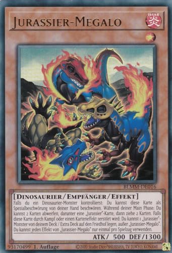 Yu-Gi-Oh! – Jurassier - Megalo – Ultra Rare – BLMM-DE016 – 1. Auflage – Deutsch – Battles of Legend: Monster Mayhem - mit LMS Trading Fieldcenter-Karte Yugioh Yu-Gi-Oh! – Jurassier - Megalo – Ultra Rare – BLMM-DE016 – 1. Auflage – Deutsch – Battles of Legend: Monster Mayhem - mit LMS Trading Fieldcenter-Karte Yugioh von LMS Trading