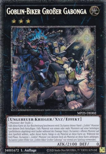 Yu-Gi-Oh! – MP25-DE002 – Goblin-Biker Großer Gabonga – Starlight Rare – 1. Auflage – Deutsch – 2025 Mega-Pack Tin - mit LMS Trading Fieldcenter-Karte Yu-Gi-Oh! – MP25-DE002 – Goblin-Biker Großer Gabonga – Starlight Rare – 1. Auflage – Deutsch – 2025 Mega-Pack Tin - mit LMS Trading Fieldcenter-Karte von LMS Trading