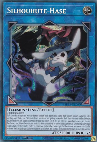 Yu-Gi-Oh! - MP25-DE090 – Silhouhtue-Hase – Secret Rare – 1. Auflage – Deutsch – 2025 Mega-Pack Tin - mit LMS Trading Fieldcenter-Karte von LMS Trading