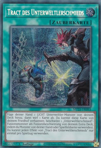 Yu-Gi-Oh! - MP25-DE093 – Tract des Unterweltlerschmieds – Secret Rare – 1. Auflage – Deutsch – 2025 Mega-Pack Tin - mit LMS Trading Fieldcenter-Karte von LMS Trading