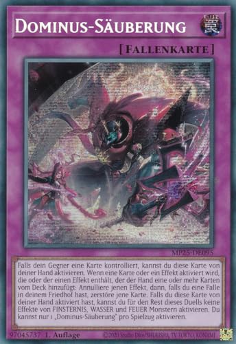 Yu-Gi-Oh! - MP25-DE095 – Dominus Säuberung – Secret Rare – 1. Auflage – Deutsch – 2025 Mega-Pack Tin - mit LMS Trading Fieldcenter-Karte von LMS Trading