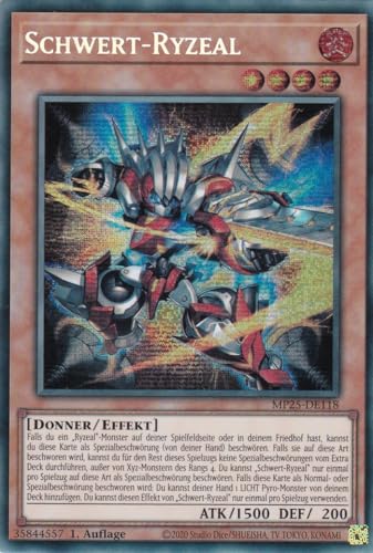 Yu-Gi-Oh! - MP25-DE118 – Schwert Ryzeal – Secret Rare – 1. Auflage – Deutsch – 2025 Mega-Pack Tin - mit LMS Trading Fieldcenter-Karte Yu-Gi-Oh! - MP25-DE118 – Schwert Ryzeal – Secret Rare – 1. Auflage – Deutsch – 2025 Mega-Pack Tin - mit LMS Trading Fieldcenter-Karte von LMS Trading