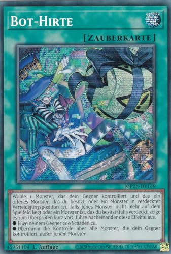 Yu-Gi-Oh! - MP25-DE149 – Bot-Hirte – Secret Rare – 1. Auflage – Deutsch – 2025 Mega-Pack Tin - mit LMS Trading Fieldcenter-Karte von LMS Trading
