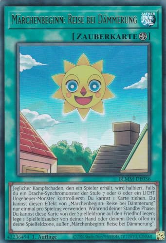 Yu-Gi-Oh! – Märchenbeginn Reise bei Dämmerung – Ultra Rare – BLMM-DE036 – 1. Auflage – Deutsch – Battles of Legend: Monster Mayhem - mit LMS Trading Fieldcenter-Karte Yugioh von LMS Trading