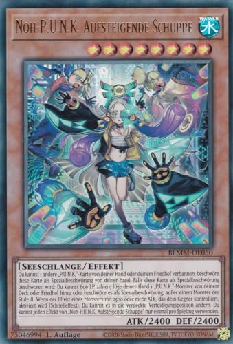 Yu-Gi-Oh! – NOH P. U. N. K. Aufsteigende Schuppe – Ultra Rare – BLMM-DE050 – 1. Auflage – Deutsch – Battles of Legend: Monster Mayhem - mit LMS Trading Fieldcenter-Karte Yugioh von LMS Trading