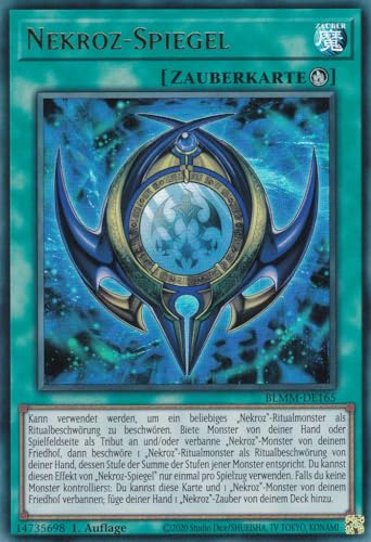 Yu-Gi-Oh! – Nekroz-Spiegel – Ultra Rare – BLMM-DE165 – 1. Auflage – Deutsch – Battles of Legend: Monster Mayhem - mit LMS Trading Fieldcenter-Karte Yugioh von LMS Trading