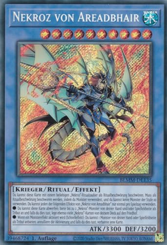 Yu-Gi-Oh! – Nekroz von Areadbhair – Secret Rare – BLMM-DE135 – 1. Auflage – Deutsch – Battles of Legend: Monster Mayhem - mit LMS Trading Fieldcenter-Karte Yugioh von LMS Trading