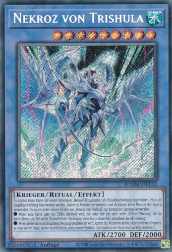 Yu-Gi-Oh! – Nekroz von Trishula – Secret Rare – BLMM-DE132 – 1. Auflage – Deutsch – Battles of Legend: Monster Mayhem - mit LMS Trading Fieldcenter-Karte Yugioh von LMS Trading