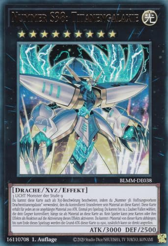 Yu-Gi-Oh! – Nummer S38 Titanengalaxie – Ultra Rare – BLMM-DE038 – 1. Auflage – Deutsch – Battles of Legend: Monster Mayhem - mit LMS Trading Fieldcenter-Karte Yugioh von LMS Trading