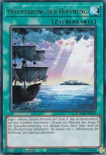 Yu-Gi-Oh! – Offenbarung der Hoffnung – Ultra Rare – BLMM-DE039 – 1. Auflage – Deutsch – Battles of Legend: Monster Mayhem - mit LMS Trading Fieldcenter-Karte Yugioh von LMS Trading