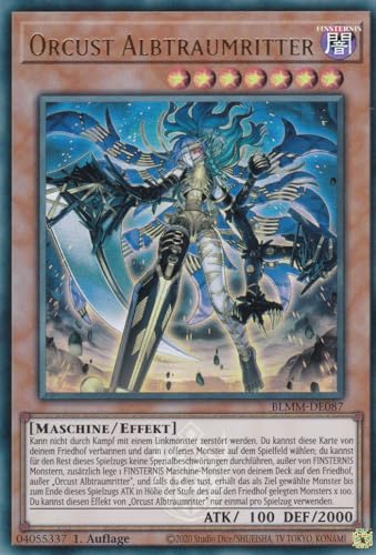 Yu-Gi-Oh! – Orcust Albtraumritter – Ultra Rare – BLMM-DE087 – 1. Auflage – Deutsch – Battles of Legend: Monster Mayhem - mit LMS Trading Fieldcenter-Karte Yugioh von LMS Trading