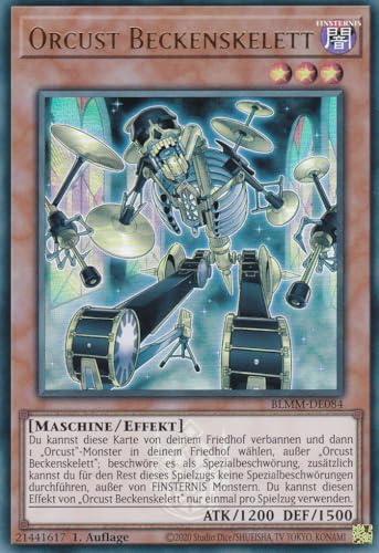 Yu-Gi-Oh! – Orcust Beckenskelett – Ultra Rare – BLMM-DE084 – 1. Auflage – Deutsch – Battles of Legend: Monster Mayhem - mit LMS Trading Fieldcenter-Karte Yugioh von LMS Trading