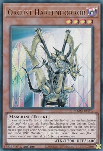 Yu-Gi-Oh! – Orcust Harfenhorror – Ultra Rare – BLMM-DE085 – 1. Auflage – Deutsch – Battles of Legend: Monster Mayhem - mit LMS Trading Fieldcenter-Karte Yugioh von LMS Trading