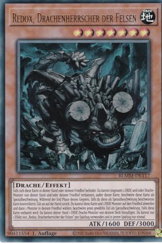 Yu-Gi-Oh! – Redox, Drachenherrscher der Felsen – Ultra Rare – BLMM-DE117 – 1. Auflage – Deutsch – Battles of Legend: Monster Mayhem - mit LMS Trading Fieldcenter-Karte Yugioh von LMS Trading