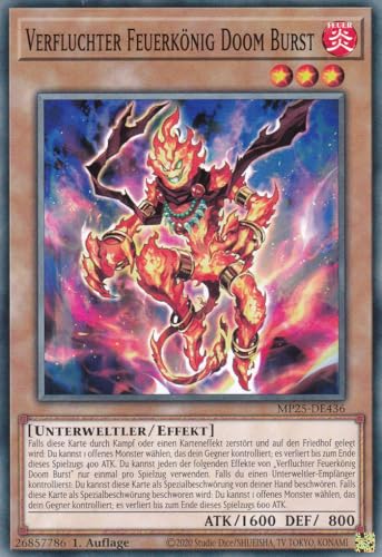 Yu-Gi-Oh! - Verfluchter Feuerkönig Doom Burst – MP25-DE436 – Common – 1. Auflage – Deutsch – 2025 Mega-Pack Tin - mit LMS Trading Fieldcenter-Karte Yu-Gi-Oh! - Verfluchter Feuerkönig Doom Burst – MP25-DE436 – Common – 1. Auflage – Deutsch – 2025 Mega-Pack Tin - mit LMS Trading Fieldcenter-Karte von LMS Trading