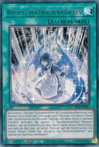Yu-Gi-Oh! – Wechsel der Drachenmädchen – Ultra Rare – BLMM-DE067 – 1. Auflage – Deutsch – Battles of Legend: Monster Mayhem - mit LMS Trading Fieldcenter-Karte Yugioh von LMS Trading
