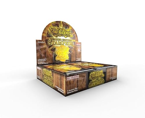 Yugioh - Quarter Century Stampede - RA04 - Display (24 Booster Packs) - Deutsch - mit LMS Trading Fieldcenter Karte von LMS Trading