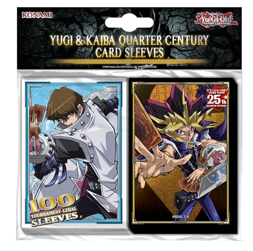 Yugioh - Zubehör - Yugi & Kaiba Quarter Century Card Sleeves - Schutzhüllen (50/50) - Originalverpackt (OVP) mit LMS Trading Grußkarte von LMS Trading