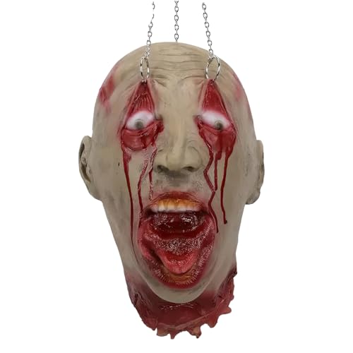 Halloween-horrorkopf Falscher, Kopf Anhänger Horror Blutige, Kopf Anhänger Spukhaus Requisiten, für Halloween-Spukhaus, Wiederverwendbarer Halloween-Schmuck Halloween-horrorkopf Falscher, Kopf Anhänger Horror Blutige, Kopf Anhänger Spukhaus Requisiten, für Halloween-Spukhaus, Wiederverwendbarer Halloween-Schmuck von LMSAWK