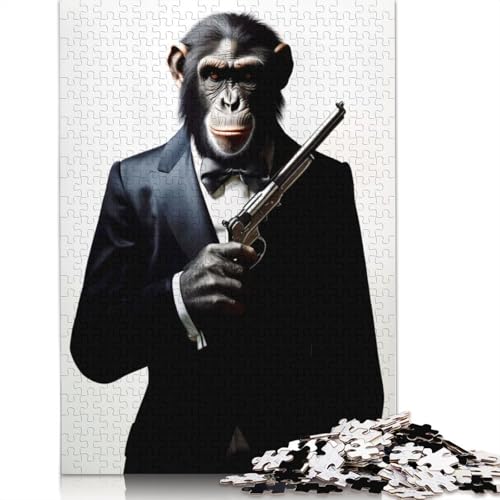 007 Chimpfinger Puzzles 1000 Teile Schwer Puzzle Spielzeug Lernspiel Impossible Herausforderung Spielzeug Für Erwachsene Und Kinder in Bewährter 1000pcs (40x28cm) von LMYmoney