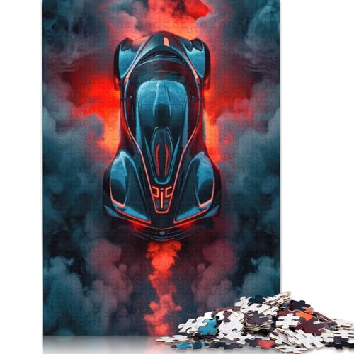 1000 Teile, farbenfrohe, Coole Sportwagen-Holzpuzzles, Holzpuzzles für Erwachsene und Jugendliche ab 12 Jahren, 1000 Stück (75 x 50 cm) von LMYmoney