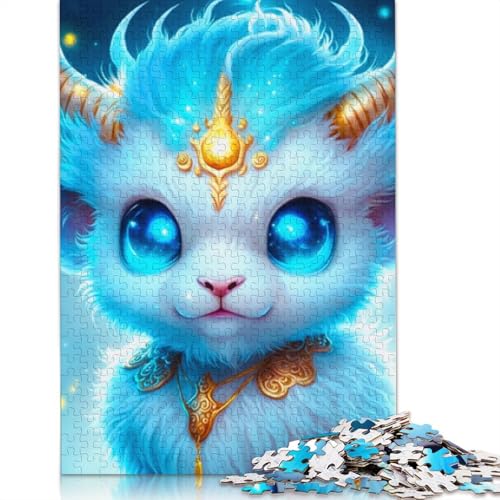 1000 Teile, süßes Drachenbaby für Erwachsene, schwieriges Puzzle, Holzpuzzle für Erwachsene, 1000 Teile (75 x 50 cm) von LMYmoney