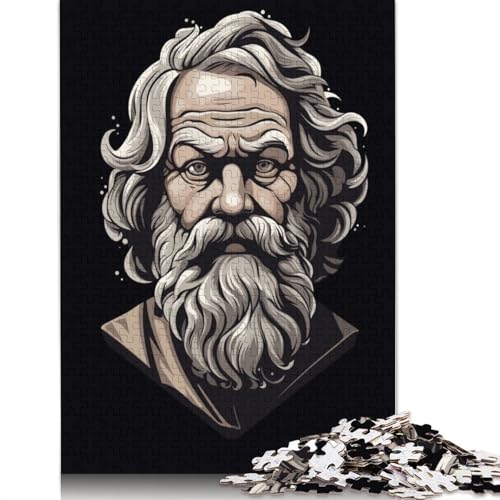 1000 Teile „Sokrates, griechischer Philosoph“, Puzzle für Erwachsene, Schwierigkeitsgrad: Entspannendes Spiel, Spielzeug, (75 x 50 cm) von LMYmoney