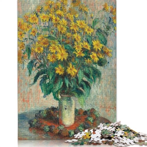 1000 Teile „Topinambur-Blumenpuzzle“, Schwierigkeitsgrad für Erwachsene, entspannendes Spiel, Spielzeug, (38 x 26 cm) von LMYmoney