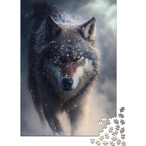 1000 Teile Animal Universe Wolf Holzpuzzles Holzpuzzles für Erwachsene und Jugendliche ab 12 Jahren 1000 Stück (38 x 26 cm) von LMYmoney