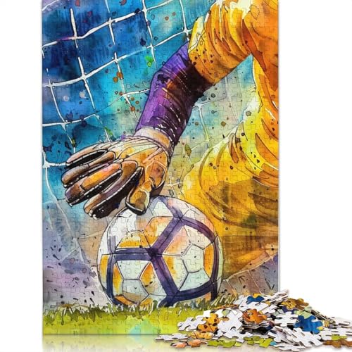 1000 Teile Fußballtorwart-Puzzle, Schwierigkeitsgrad: Puzzle, Lernspiele, Spielzeug, (75 x 50 cm) von LMYmoney