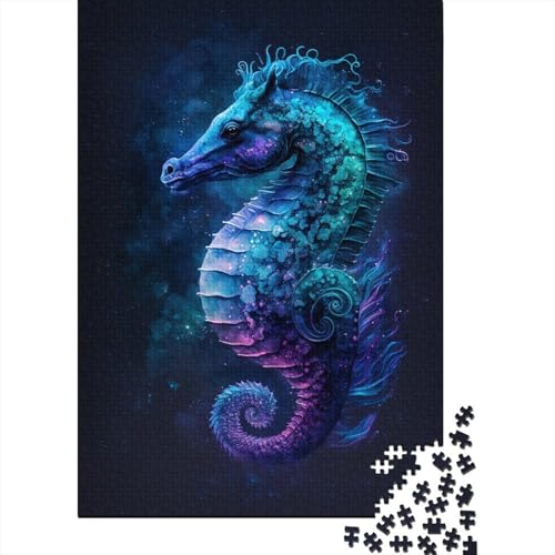 1000 Teile Holzpuzzles mit Tieren, Galaxie, Seepferdchen, Holzpuzzles für Erwachsene und Jugendliche ab 12 Jahren, 1000 Teile (38 x 26 cm) von LMYmoney