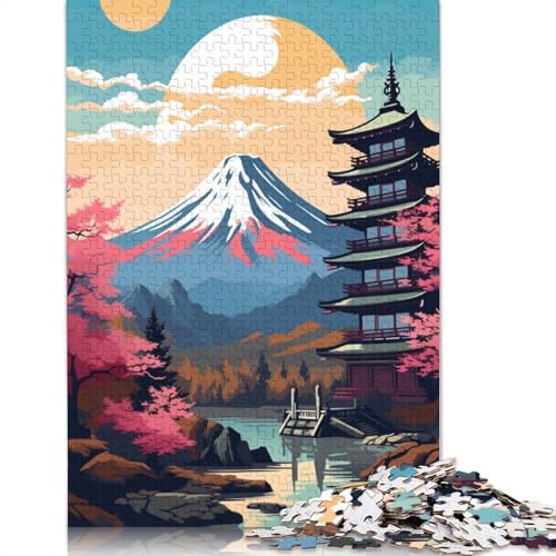 1000 Teile Mount Fuji, Japan für Erwachsene, schwieriges Puzzle aus Holz für Erwachsene, 1000 Teile (75 x 50 cm) von LMYmoney