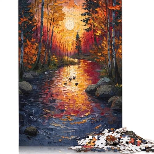 1000 Teile Puzzle „Fluss der Enten“, Schwierigkeitsgrad für Erwachsene, entspannendes Spiel, Spielzeug, (38 x 26 cm) von LMYmoney